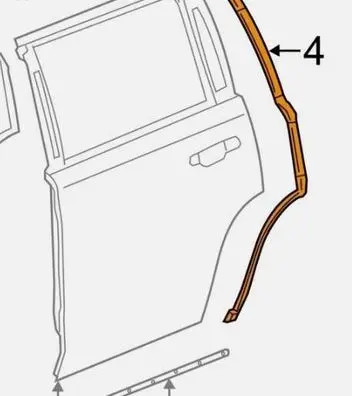 Cadillac Escalade IV Rubber seal rear door 23455370