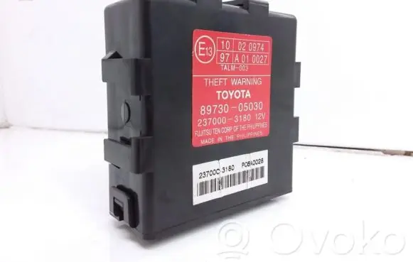 Toyota Avensis T250 Alarm control unit/module 8973005030 2370003180