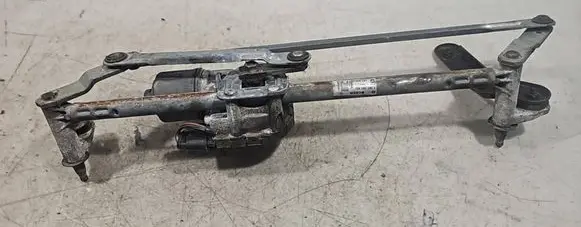 Front wiper linkage and motor