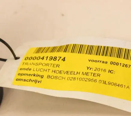 Volkswagen Golf VII Mass air flow meter 0281002956