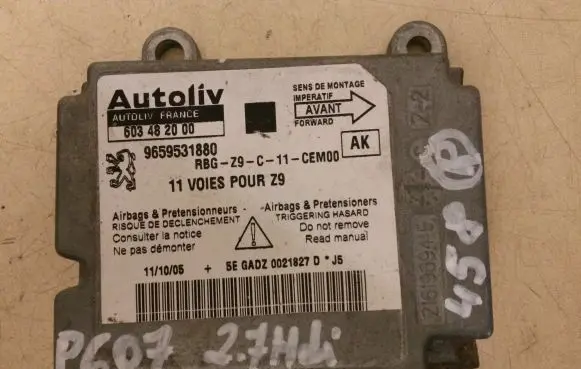 Peugeot 607 Airbag control unit/module 9659531880 603482000