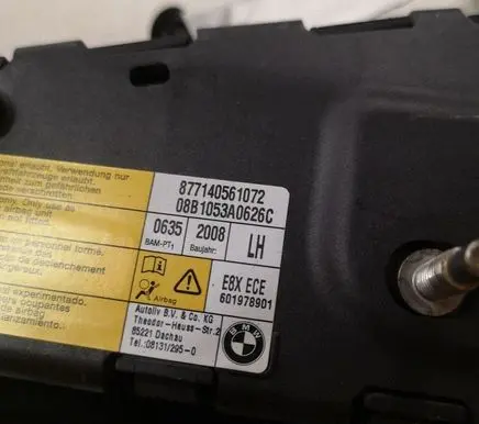 BMW 1 E81 E87 Seat airbag 877140561072