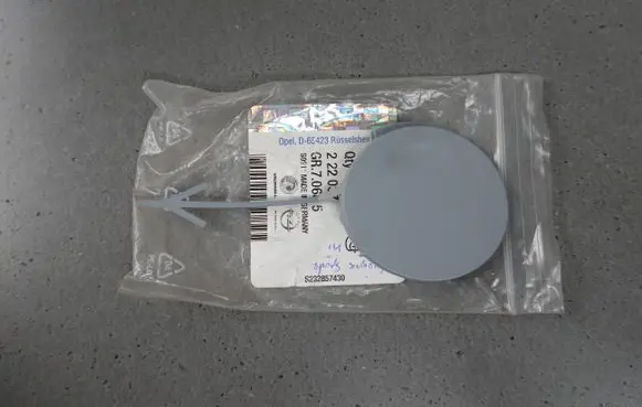 Opel Insignia A Rear bumper row hook cap/cover 13238745 551004542 903300002