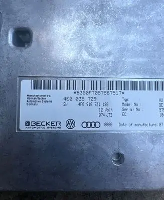Audi A6 S6 C6 4F MMI control unit 4E0035729 4F0910731