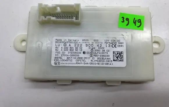 Mercedes-Benz S W222 Keyless (KESSY) go control unit/module A2229018202 A2229025012