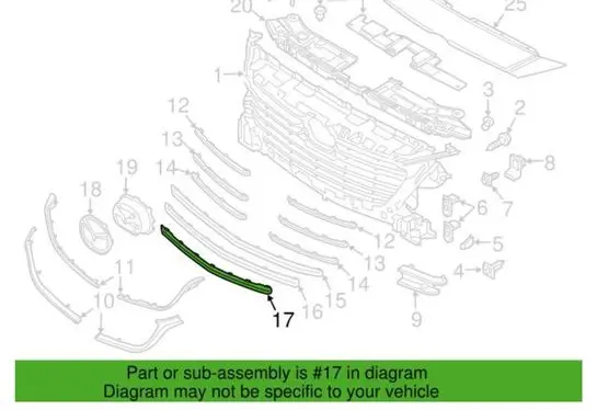 Mazda 3 III Front grill B63D50B31