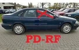 Volvo S40, V40 Front door window glass four-door 43R00022