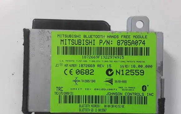 Mitsubishi Outlander Bluetooth control unit module 8785A074