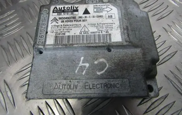 Citroen C4 I Airbag control unit/module 9653493780 603726100