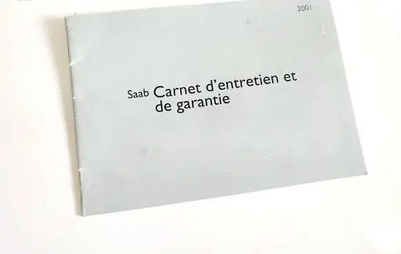 Saab 9-5 Owners service history hand book 