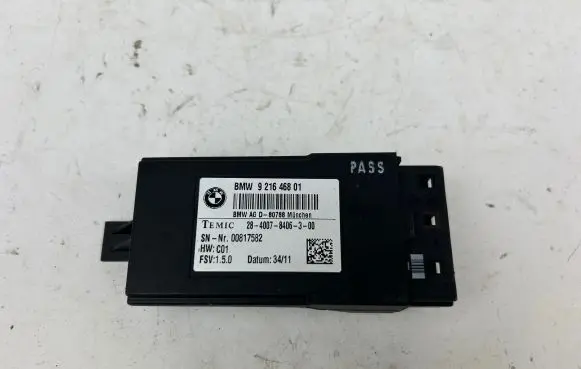 BMW 7 G11 G12 Seat heating relay 9216468 00817582