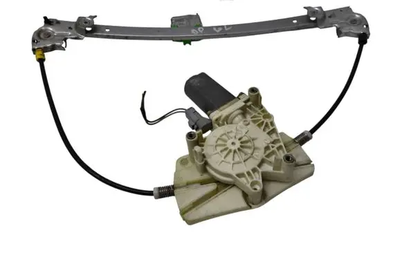 Rear door window regulator with motor
