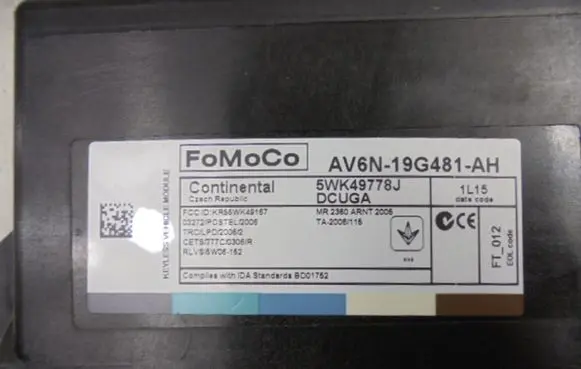 Ford Focus Central body control module AV6N19G481AH