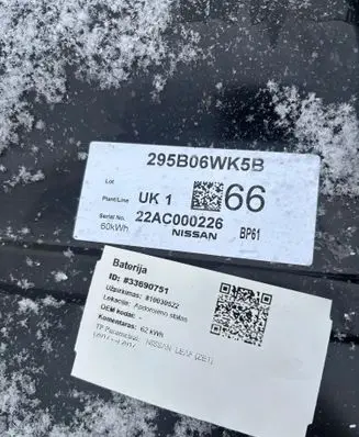 Nissan Leaf II (ZE1) Hybrid / electric car battery 295B06WK5B