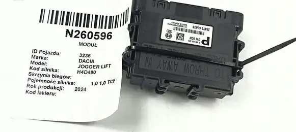 Dacia Jogger Central body control module 284Y66LA7BKOMFORTU