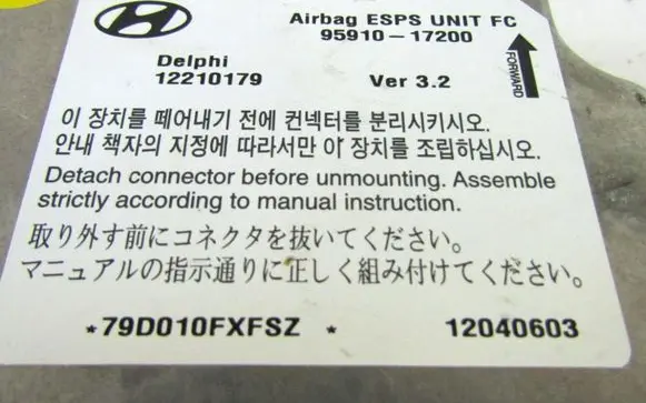 Hyundai Matrix Airbag control unit/module 9591017200