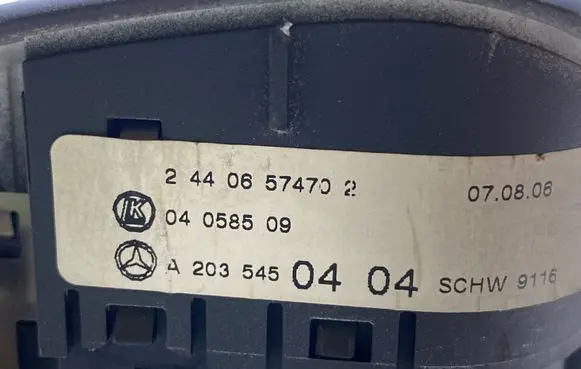 Mercedes-Benz CLK A209 C209 Light switch 04058509 A20354504404 24406574702
