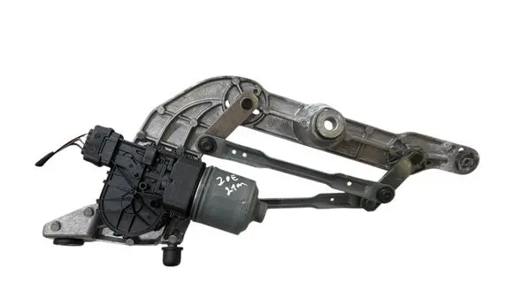 Front wiper linkage and motor