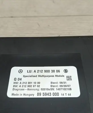 Mercedes-Benz E W212 Comfort/convenience module A2129003806 A2129011000 A2129029702