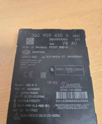 Volkswagen Tiguan Keyless (KESSY) go control unit/module 3Q0959435G 0940142856 5ZA011460