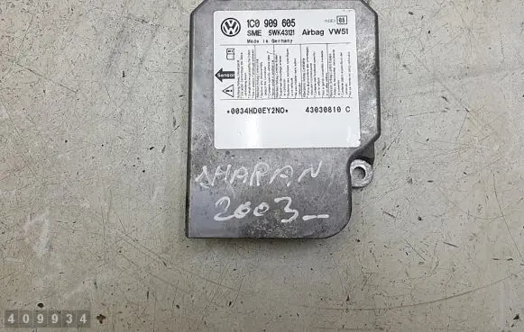 Volkswagen Sharan Airbag control unit/module 1c0909605
