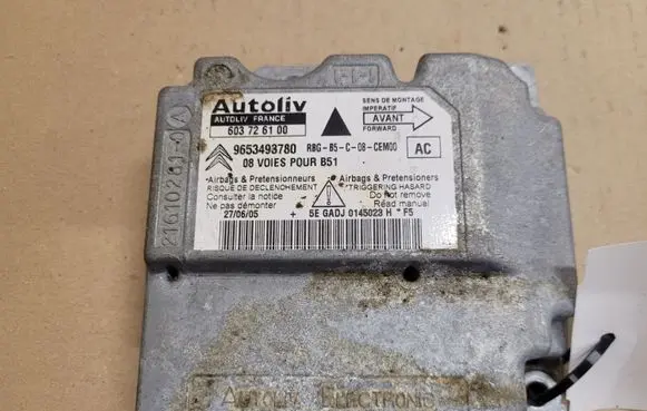 Citroen C4 I Airbag control unit/module 9653493780