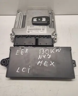 BMW 5 E60 E61 Engine ECU kit and lock set 7811700 9147216 0281015043