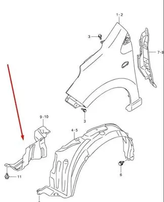 Nissan Pixo Side bottom protection 7239368K00