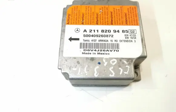 Mercedes-Benz CLS C219 Airbag control unit/module A2118209485