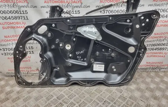 Volkswagen PASSAT B6 Front window lifting mechanism without motor 3C1837756G
