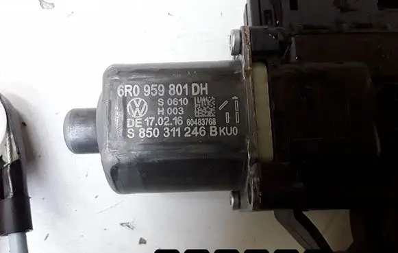 Front door window regulator with motor