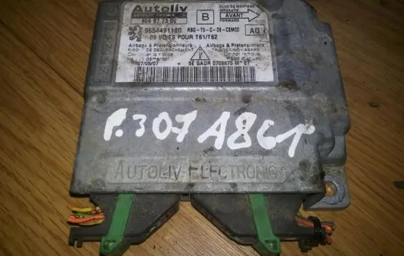 Peugeot 307 Airbag control unit/module 9654491180 606877300