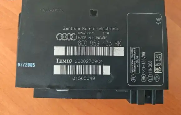 Audi A4 S4 B7 8E 8H Comfort/convenience module 8E0959433BK 00002729C4 01565049