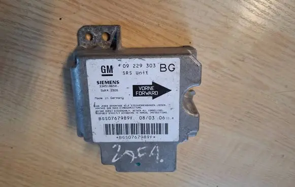 Opel Zafira A Airbag control unit/module 09229303BG 90362760