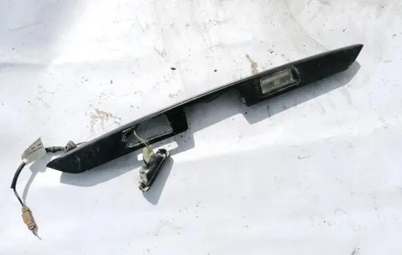 Trunk door license plate light bar