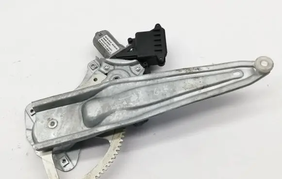 Rear door window regulator with motor
