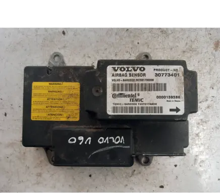 Volvo V50 Airbag control unit/module 30773401 00001393B6 007031700206