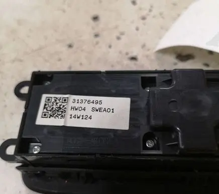 Volvo V40 Electric window control switch 31376495