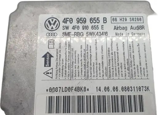 Audi A6 S6 C6 4F Airbag control unit/module 4F0959655B 4F0910655E 5WK43416