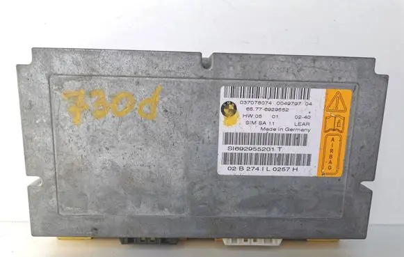 BMW 7 E65 E66 Airbag control unit/module 65776929552