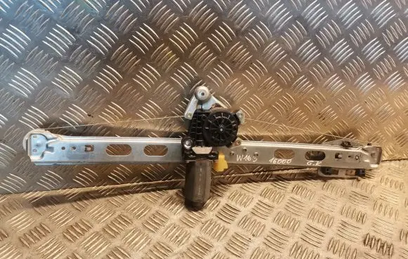 Rear door window regulator with motor