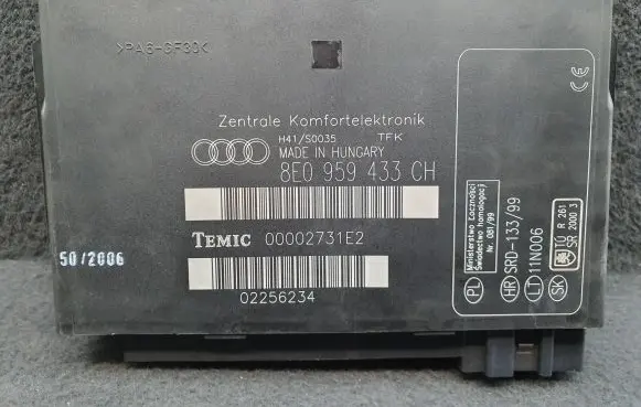 Audi A4 S4 B7 8E 8H Comfort/convenience module 4E0959433CH
