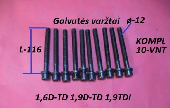 Audi 80 90 S2 B4 Cylinder head bolts ITAIYG0A