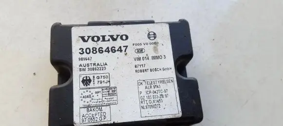 Volvo S40, V40 Immobilizer control unit/module 30864647 f005v00060