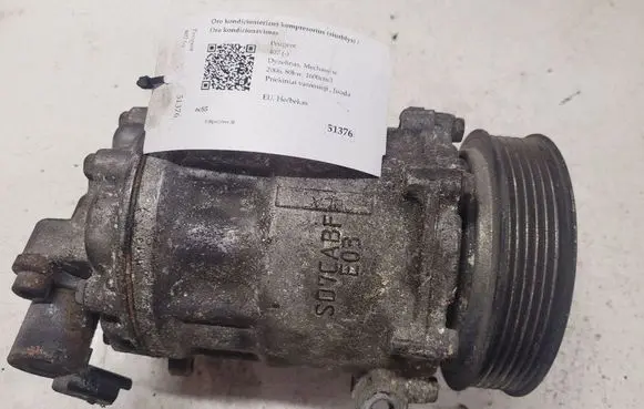 Peugeot 407 Air conditioning (A/C) compressor (pump) 9656574080