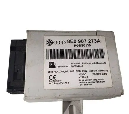 Audi A4 S4 B7 8E 8H Tire pressure control unit 8E0907273A
