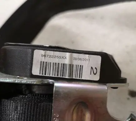 Peugeot 508 Rear seatbelt 96722255XX