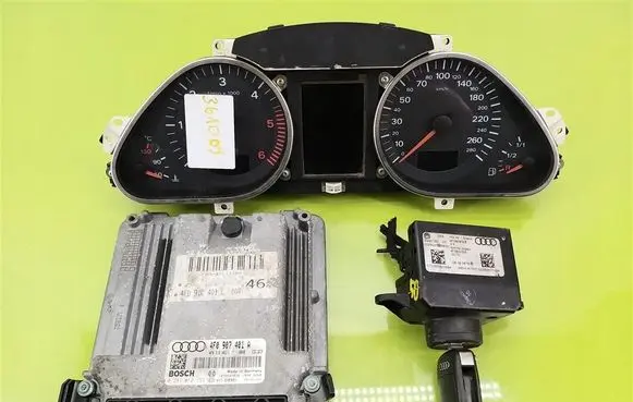 Audi A6 S6 C6 4F Engine ECU kit and lock set 4F0907401A