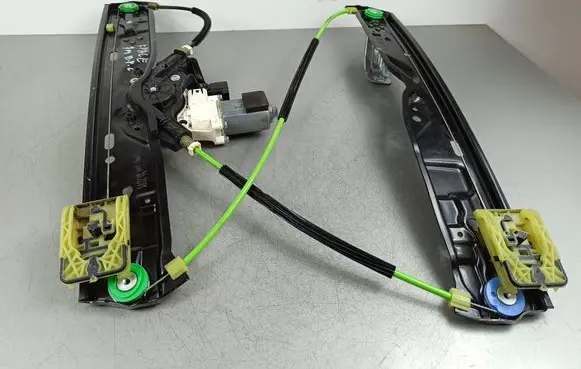 Rear door window regulator with motor