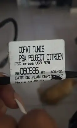 Citroen C4 Grand Picasso AUX in-socket connector 9806059580 DSBB78
